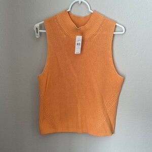 Loft size L orange mock neck sweater - new with tags